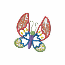 Accent de papillon polos brodés