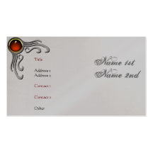 Accent rouge de bijou cartes de visite personnelles