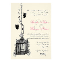 Accents rouges de cage à oiseaux vintage épousant 