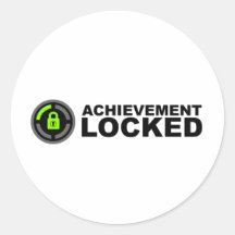 Accomplissement verrouillé autocollant rond