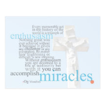 Accomplissez les miracles carte postale