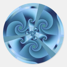 Accordéon de bleu de fractale adhésifs