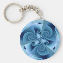 Accordéon de bleu de fractale porte-clef