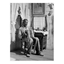 Accordéon Player, 1941 d'Afro-américain Cartes Postales