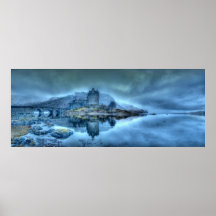Accueil au matin. (Eilean Donan panoramique) Posters