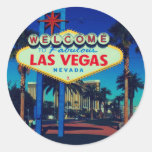 Accueil vers Las Vegas ! Autocollant Rond