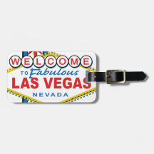 Accueil vers Las Vegas fabuleux Étiquette De Bagages