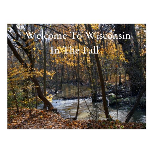 Accueil vers le Wisconsin en automne Cartes Postales