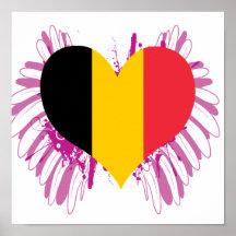 Achetez le drapeau de la Belgique Posters