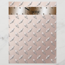 Acier brun nommé personnalisé de plat de diamant prospectus
