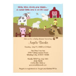 Acres animales de ferme de baby shower AAK NEUTRE  Cartons D'invitation