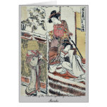 Acte neuf du Chushingura par Katsukawa, Shunsho Carte De Vœux