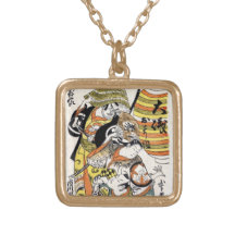 Acteur vintage japonais frais de kabuki de guerrie colliers
