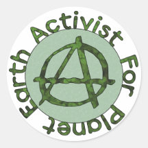 Activiste de la terre adhésifs ronds