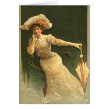 Actrice émotive 1906 cartes de vœux