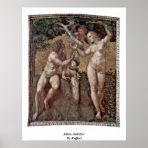 Adam et Ève par Raffael Posters