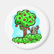 Adam et illustration de chrétien d'Ève Magnets Pour Réfrigérateur