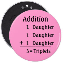 Addition - filles de triplet badges avec agrafe