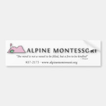 Adhésif pour pare-chocs alpin de Montessori Autocollants Pour Voiture