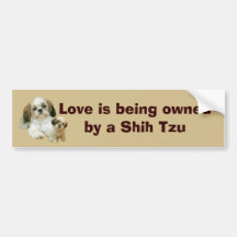 Adhésif pour pare-chocs d'amis de Shih Tzu Autocollant Pour Voiture