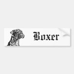 Adhésif pour pare-chocs d'art de chiot de boxeur adhésif pour voiture
