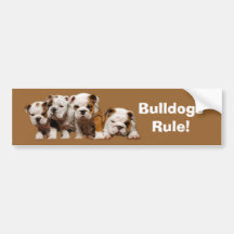 Adhésif pour pare-chocs de bouledogue autocollant pour voiture