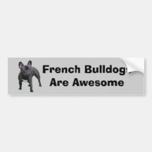 Adhésif pour pare-chocs de bouledogue français autocollants pour voiture