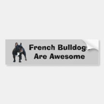 Adhésif pour pare-chocs de bouledogue français autocollant pour voiture
