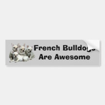 Adhésif pour pare-chocs de bouledogue français adhésif pour voiture