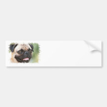Adhésif pour pare-chocs de chien de carlin adhésifs pour voiture