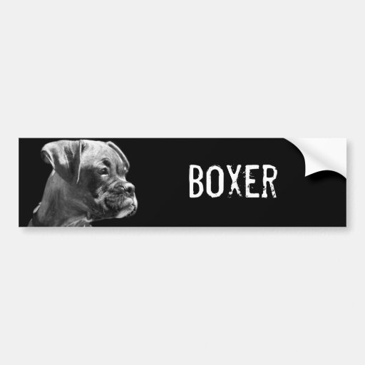 Adhésif pour pare-chocs de chiot de boxeur autocollant pour voiture