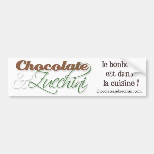 Adhésif pour pare-chocs de chocolat et de courgett adhésif pour voiture