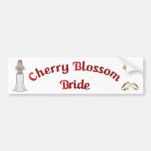 Adhésif pour pare-chocs de jeune mariée des fleurs autocollant pour voiture