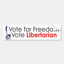 Adhésif pour pare-chocs de LIBERTAIRE de vote ! Autocollant Pour Voiture