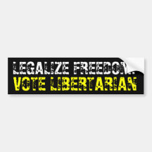 Adhésif pour pare-chocs de libertaire de vote adhésif pour voiture