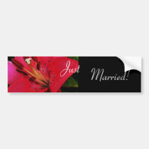 Adhésif pour pare-chocs de mariage de lis de roses adhésifs pour voiture