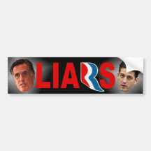 Adhésif pour pare-chocs de MENTEURS de Mitt Romney Adhésifs Pour Voiture