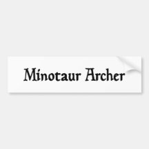 Adhésif pour pare-chocs de Minotaur Archer Autocollants Pour Voiture