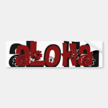 adhésif pour pare-chocs de rouge aloha adhésif pour voiture