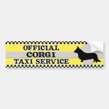 Adhésif pour pare-chocs de service de taxi de corg autocollants pour voiture