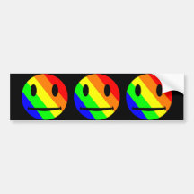 Adhésif pour pare-chocs de smiley d'arc-en-ciel autocollant pour voiture