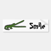 Adhésif pour pare-chocs de sourire du crocodile BL Autocollants Pour Voiture