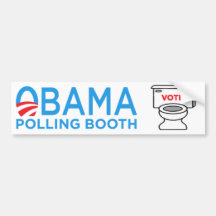 Adhésif pour pare-chocs de toilette d'Anti-Obama Autocollants Pour Voiture