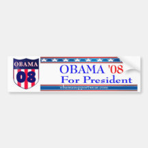 Adhésif pour pare-chocs d'Obama 08 Adhésif Pour Voiture