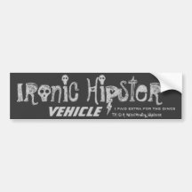 Adhésif pour pare-chocs ironique 2 de hippie autocollant pour voiture