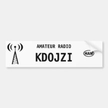 Adhésif pour pare-chocs personnalisé de radio-amat autocollant pour voiture