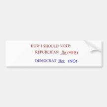 Adhésif pour pare-chocs RÉPUBLICAIN de VOTE Adhésifs Pour Voiture