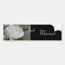 Adhésif pour pare-chocs simple de mariage de rose  autocollant pour voiture