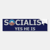 Adhésif pour pare-chocs socialiste d'Obama Autocollant Pour Voiture