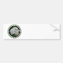 Adhésifs pour pare-chocs blancs d'hortensias autocollant pour voiture